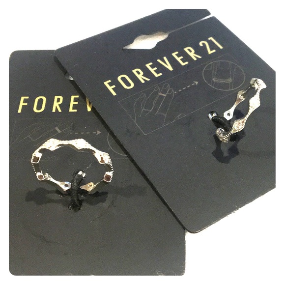💚2 Silver Midi Ring Bundle - Picture 1 of 6